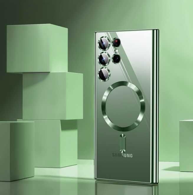 Husa Samsung S25 Ultra MagSafe cu protectie camere Luxury,Verde