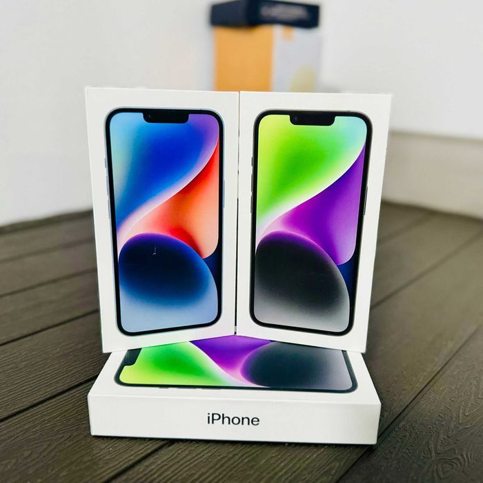 Iphone 14 - Nou, Sigilat - 128GB -Blue/ Red - Factura - Garantie -