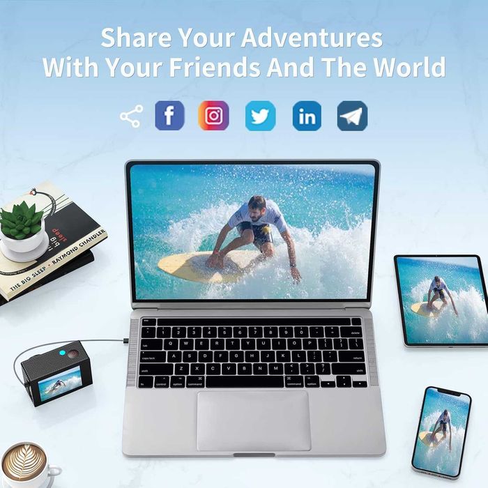 4К Водоустойчива екшън камера с дистанционно  TIMNUT