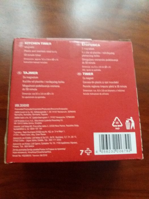 Timer cu magnet, NOU, Ernesto (kitchen timer).