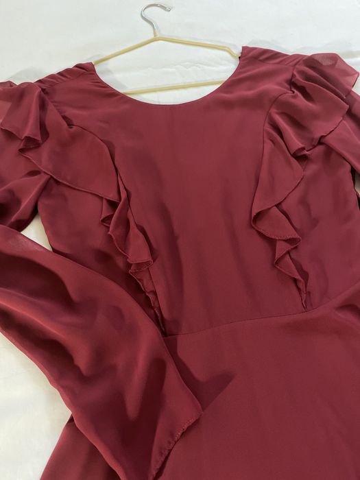 Rochie Pepe Jeans rosu bordo marime 34/xs si Salopeta S Answear