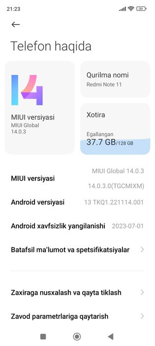 Redmi not 11 sotiladi