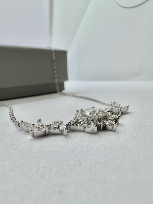 Сребърни колие с мойсанит (Диамант) 1 карат