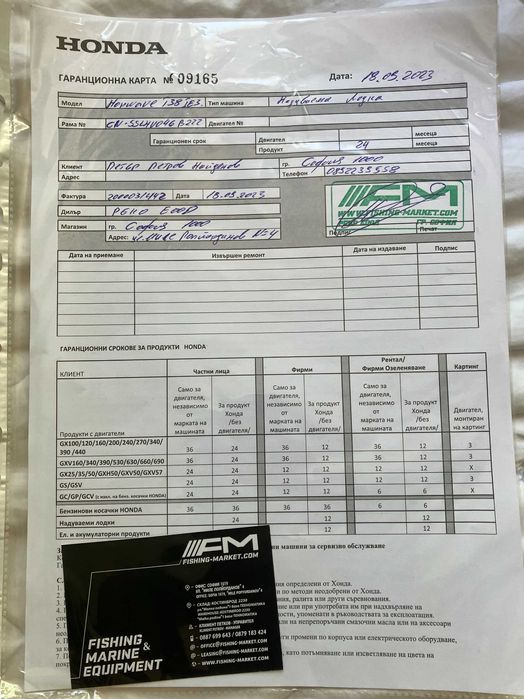 Продавам лодка Honwave 3.85