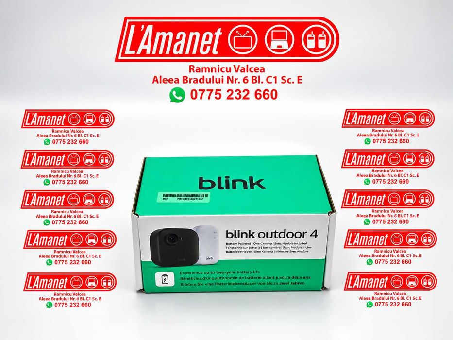 Blink Outdoor 4 Camera Supraveghere Wireless 1080p + Sync Module Sigilate