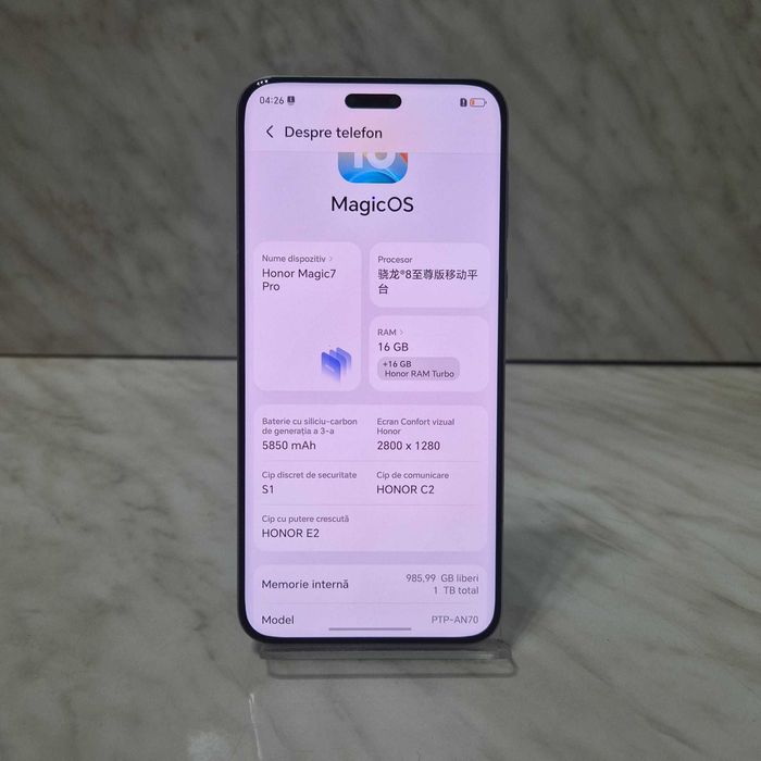 Telefon Honor Magic7 PRO 1TB 12gb ALB ca Nou Zeus Amanet Rahova 34527