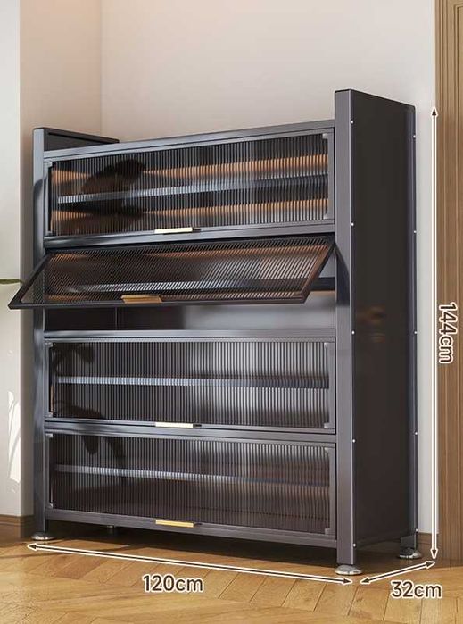 Обувной шкаф с полками металлический / Temir polkali poyabzal shkafi