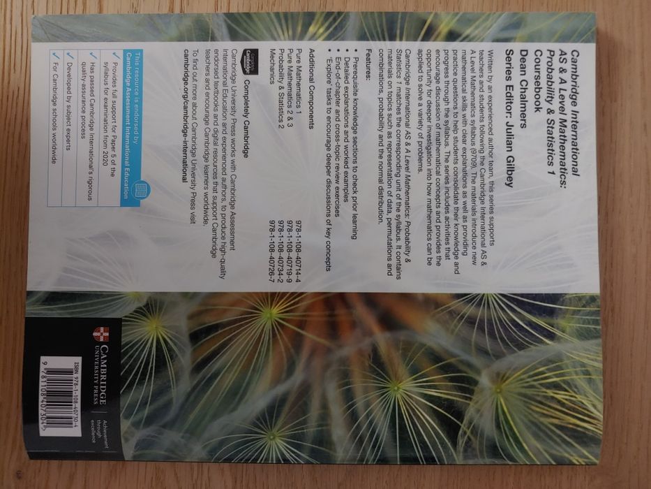 Cambridge int AS & A level Mathematics  Probability and Statistics