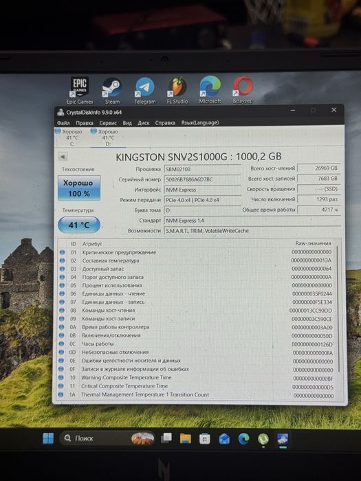 Ssd m2 kingston 1tb