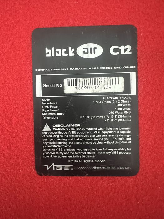 Subwoofer auto vibe