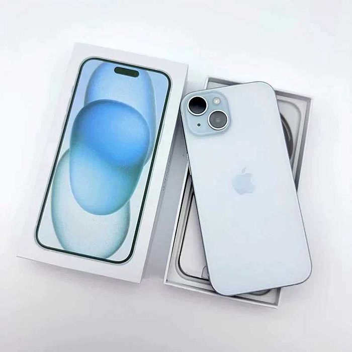 iphone 15 sky blue много запазен (в гаранция)