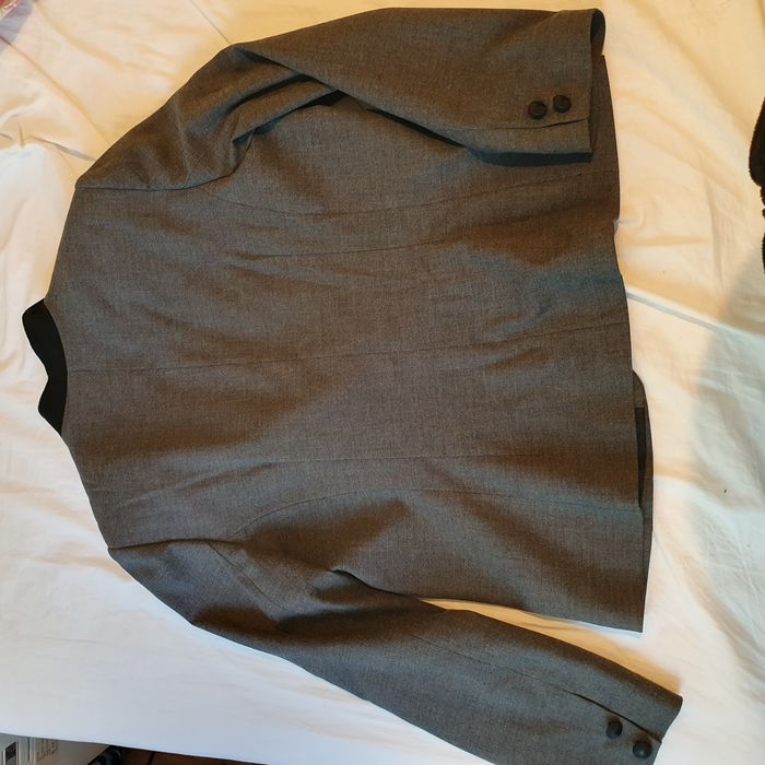 Costum sacou + fustă din stofă