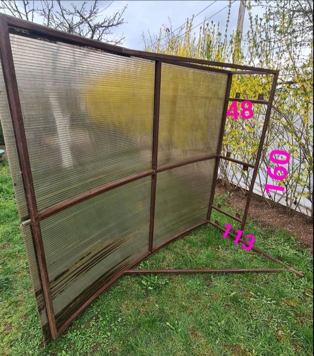 Метален навес с поликарбонат