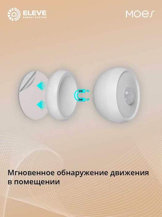 Умный датчик движения Moes Zigbee | ZSS-S01-PIR-C-MS