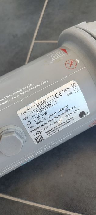 Schimbator de caldura ,boiler pentru incalzit piscina 40 kw