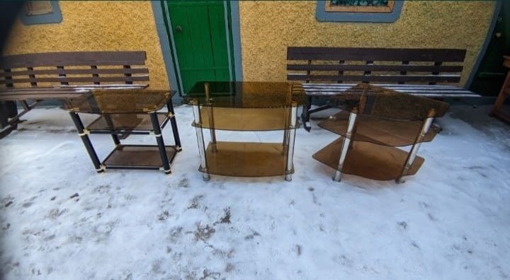 Зеркала стоячие. Стеклянные полки