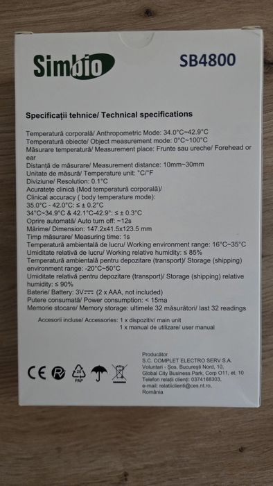 Termometru digital cu infraroșu