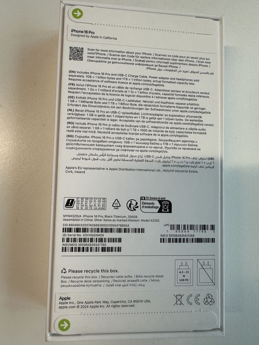 Vand Iphone 16 Pro 256 Nou sigilat