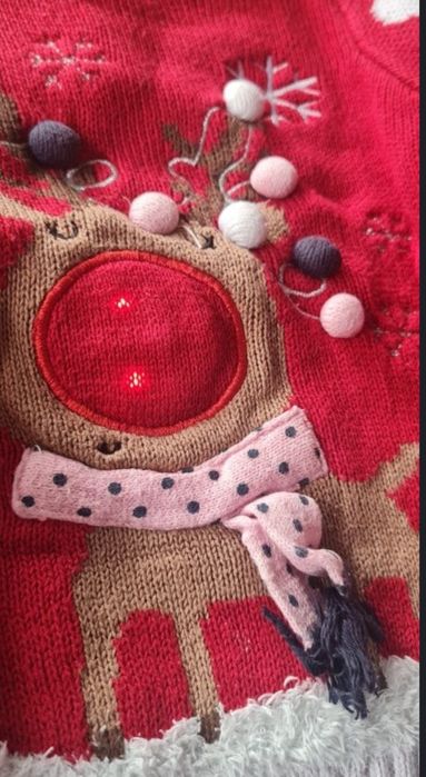 Bluza crăciun ren cu lumini