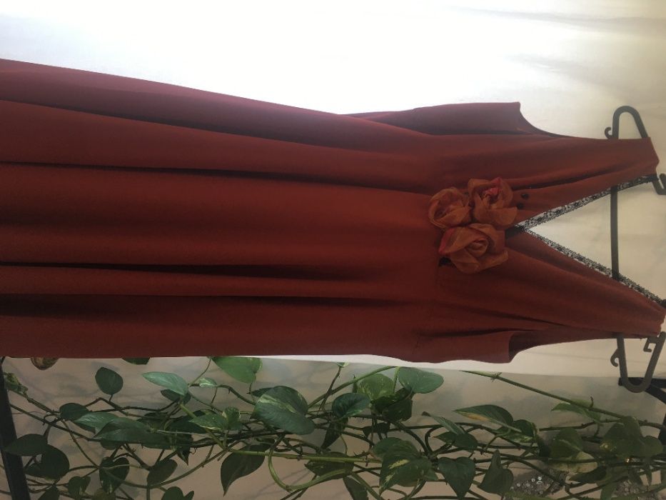Rochie de ocazie, caramizie marimea 46-48