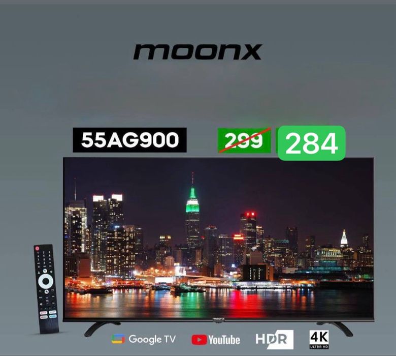Телевизор Moonx/ Skyworth. 55 smart 4k google tv voice pult