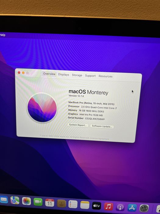 MacBook Pro (Retina, 15-inch, Mid 2015) DG