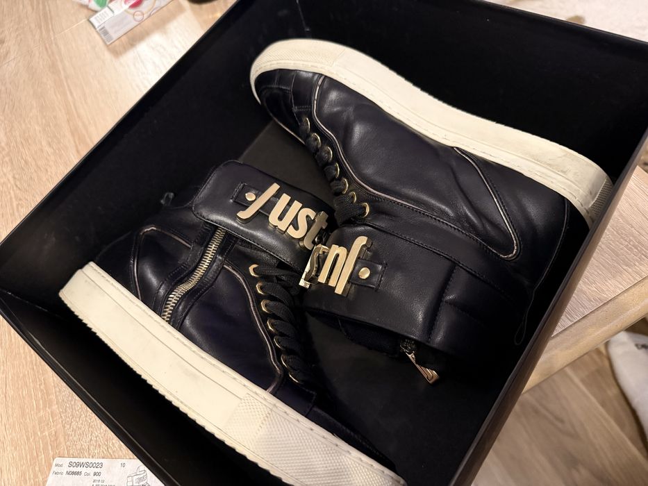 Оригинални Just Cavalli кожени обувки – висок клас, с кутия