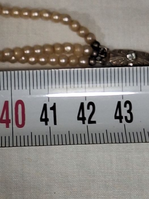 1940 перлени колиета с сребърни закопчалки