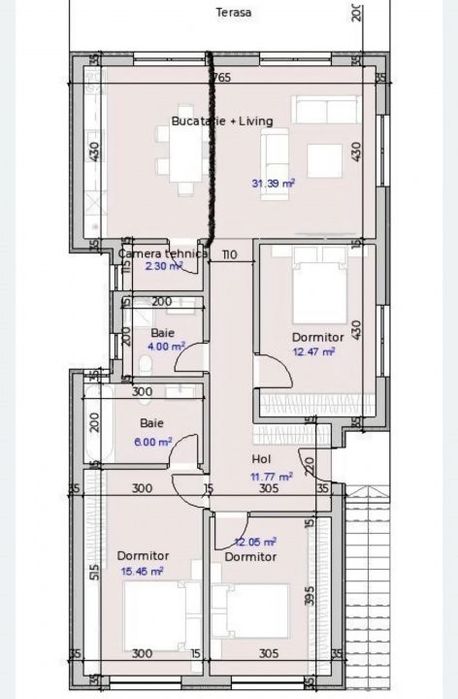 Casa noua parter 3 dormitoare + living mare, 105 mp, teren 570 mp, Dej