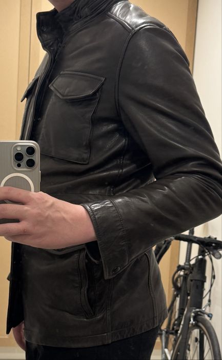 Massimo Dutti кожанная куртка M размер