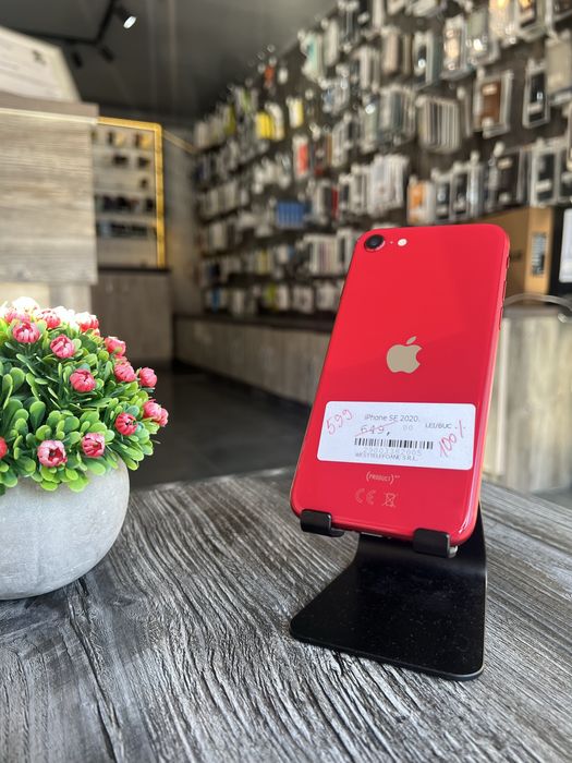 iPhone SE 2020 128GB Red 100%  - SH 6 Luni Garantie