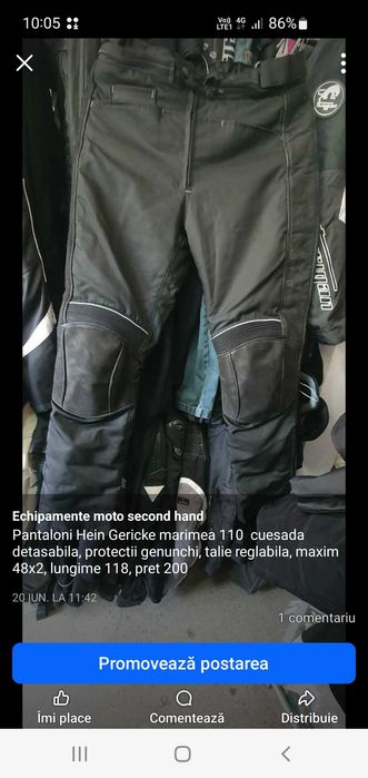 Pantaloni moto second hand