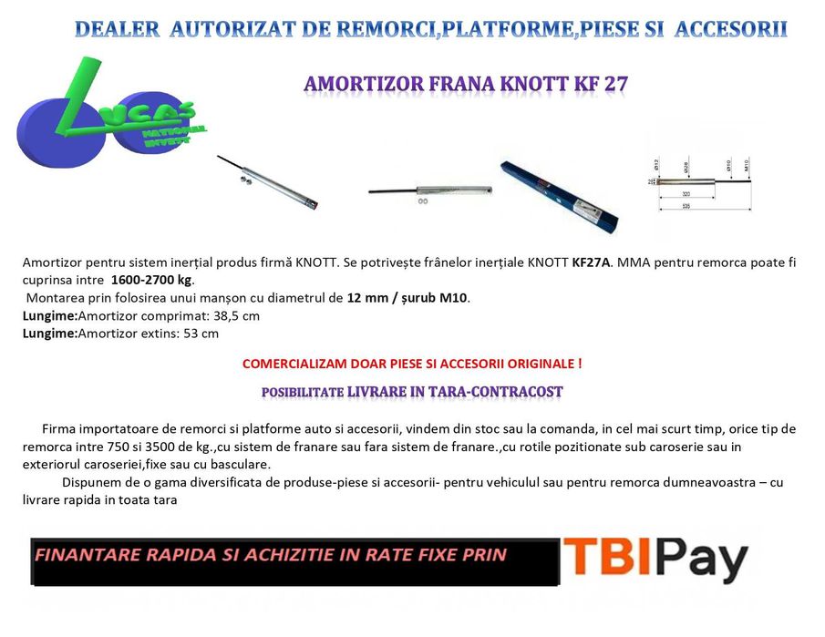 Amortizor frana knott kf 27