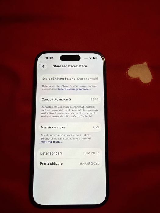 Vand iphone 16  95 sanate