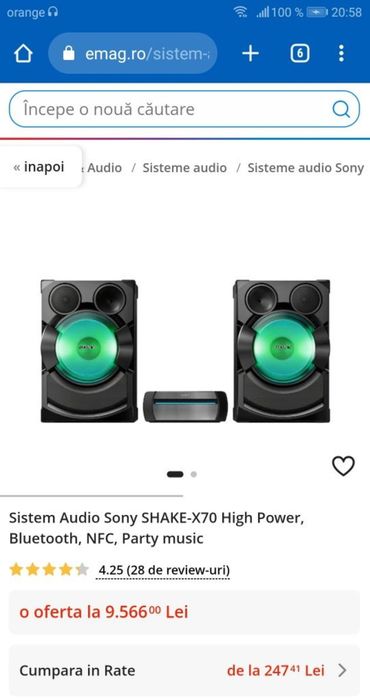Sistem Sony   Șhake70 High Power