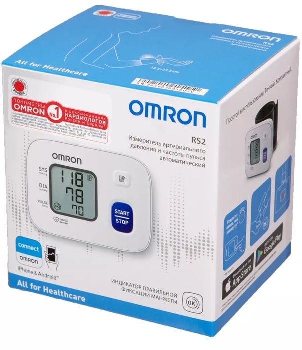 Тонометр Omron RS2 с футляром. Японская фирма
