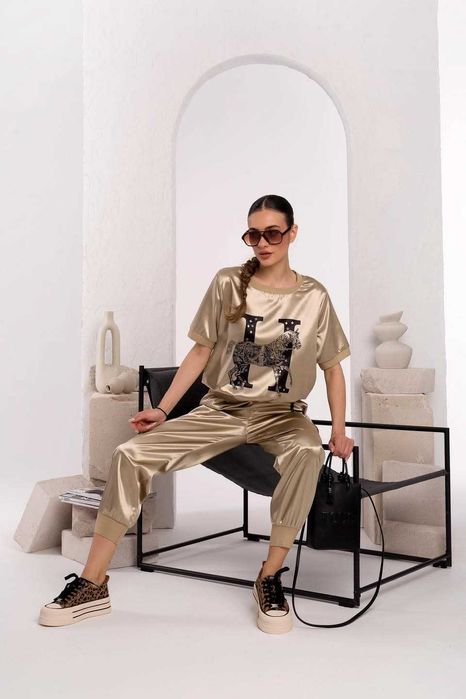 Сатенен дамски комплект