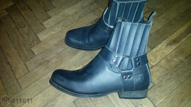 Екстравагантни Черни Кожени Боти Highway