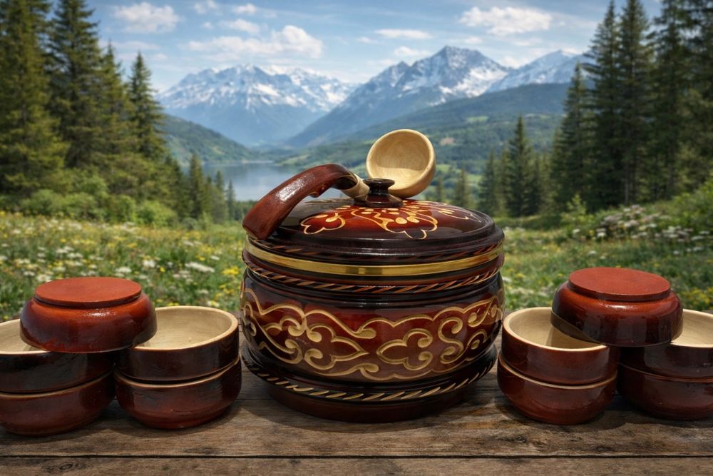 Қымызница 5 литр 10 шт кесе