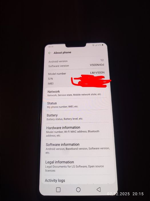 LG V50 с 2 кейса и зарядно