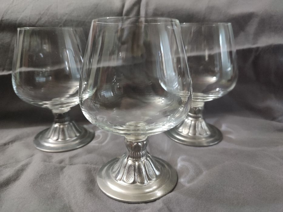 6 бр Немски кристални чаши за коняк аперитив