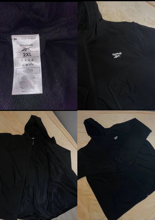 Jachetă sport Reebok, mărimea XXL, nouă, neagră.