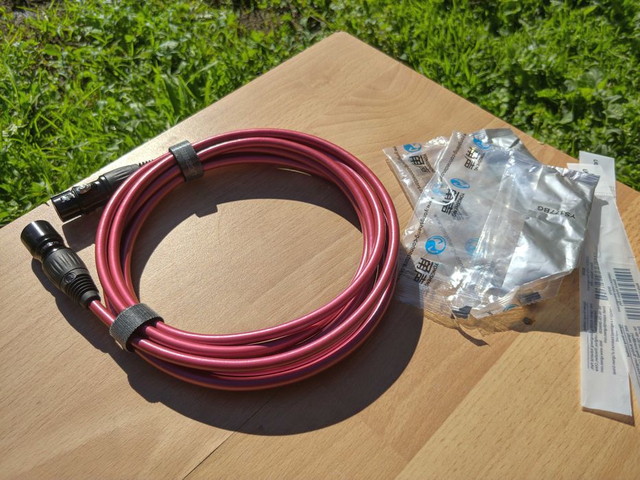 Новый XLR кабель провод шнур для микрофона (микрофонный) 3 метра