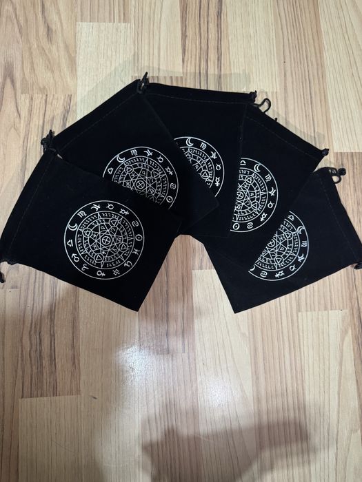 Новые мешочки для карт таро, бархатные с пентограмой