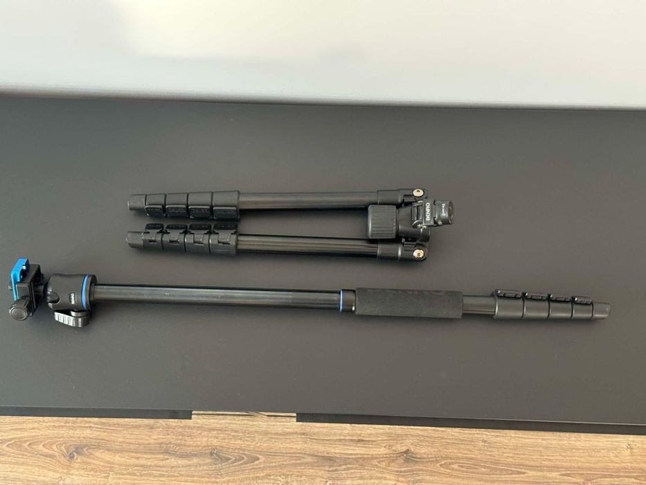 Алуминиев статив Benro и Трипозиционна глава с предавки