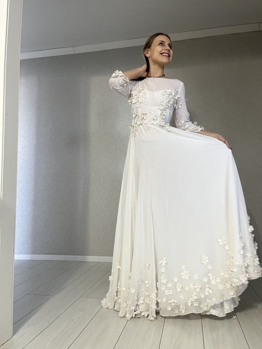 Сввдебное платье. Шифон