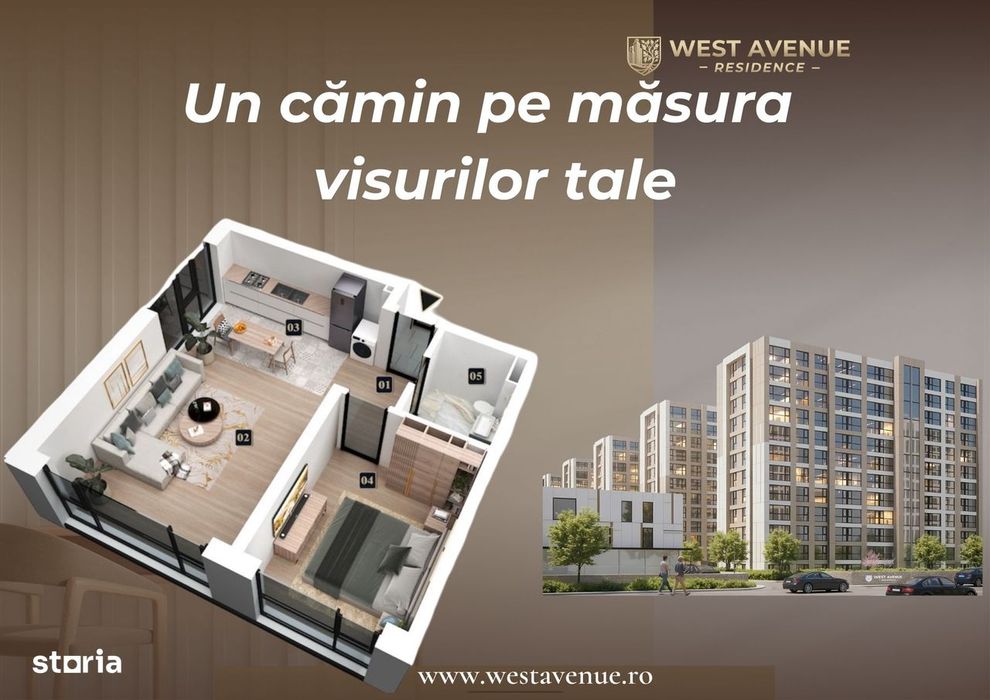 Studio modern | Zonă business vest | Direct dezvoltator anunț