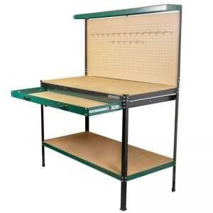 Работна маса с чекмедже и стена за инструменти