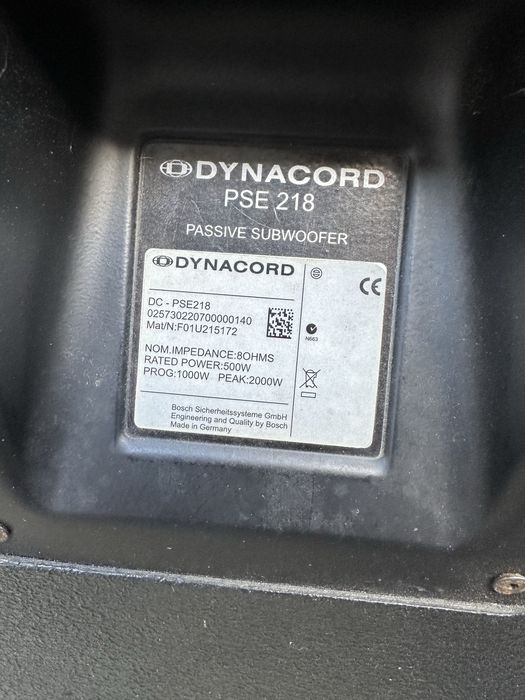 Subwoofer Dynacord PSE 218