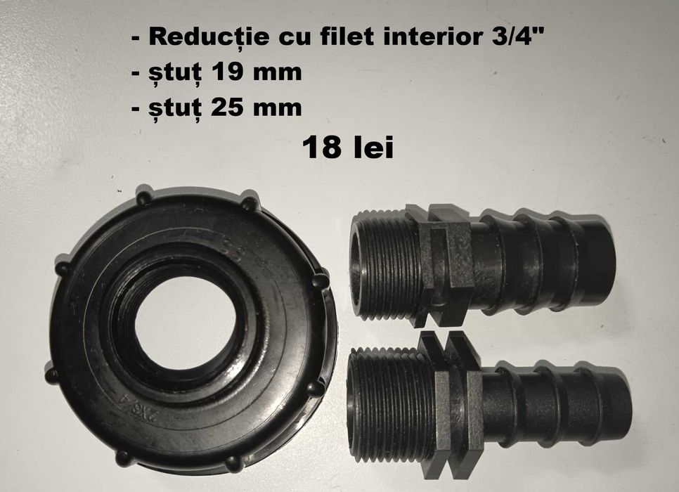 Adaptor / reductie pentru bidon IBC/cub (bazin 1000L) - diverse modele